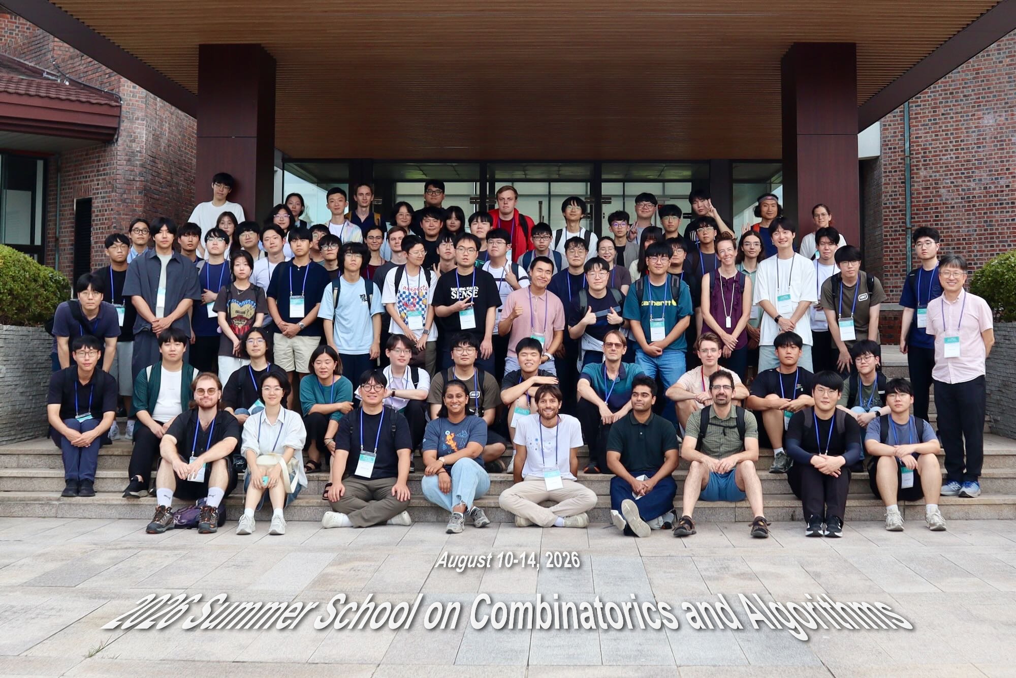 Group photo of the 2026 Summer School on Combinatorics and Algorithms
